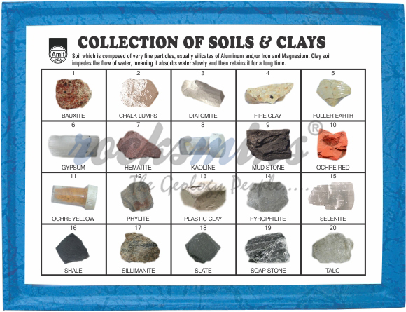 Collection of Soil & Clay Rocksmins Educational Teaching Aids